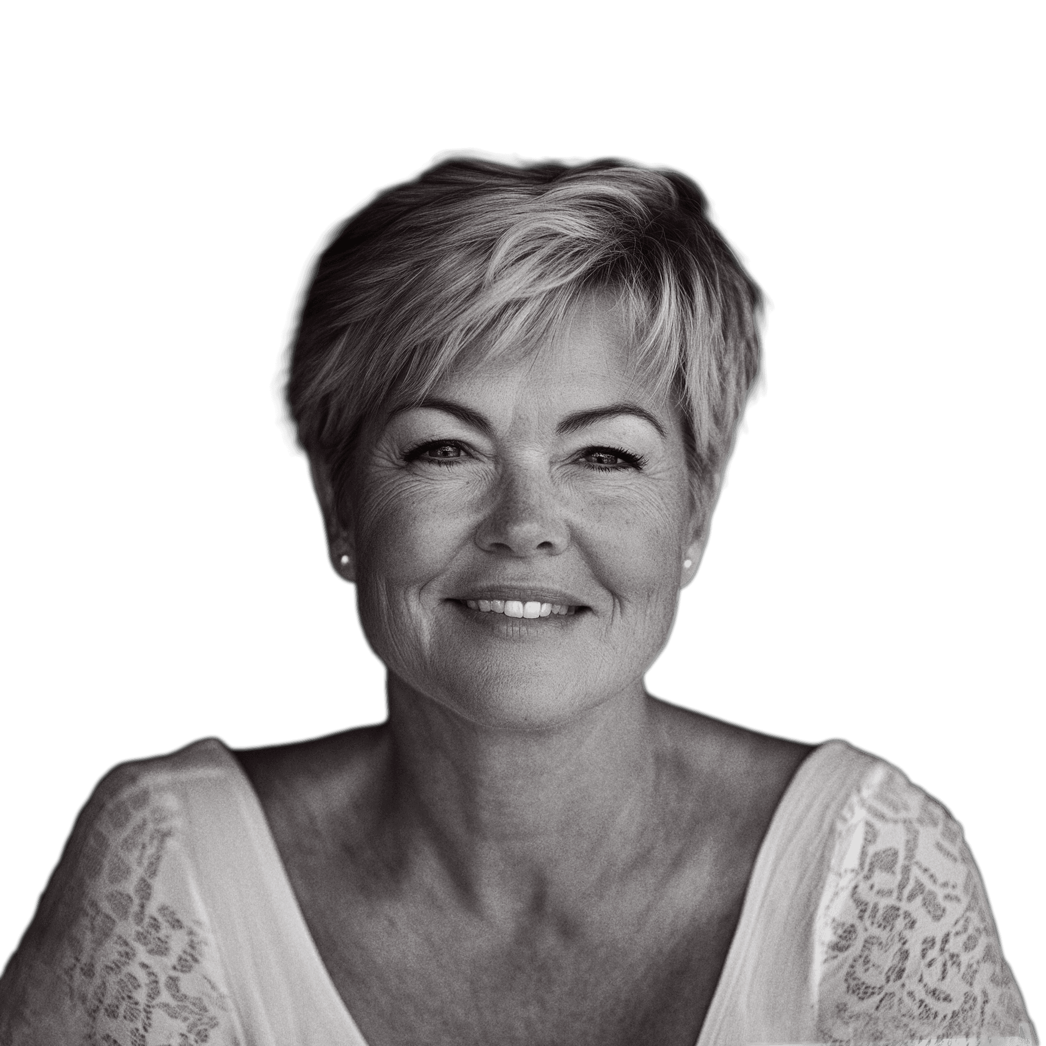 Woman caregiver with white shirt